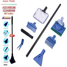 Akvaryum Cam Temizleyici Bakım Seti - Akvaryum Cam Sileceği Kepçe Tırmık