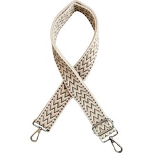 Hobicium Desenli Ayarlanabilir Çanta Askısı – Gold Metal Klipsli, Çapraz Askı Çanta Sapı