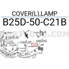 TŞT Mazda 323 Ön Sis Lamba Kapağı Sol 1999-2001 (Oem No:  B25D-50-C21B)