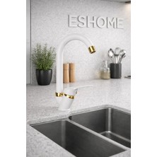 Baston Borulu Mutfak Eviye Bataryası Musluğu Pirinç Gövde 2 Yıl Garantili