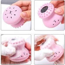 K-Yonlineticaret Peeling Etkili Mini El Yüz Cilt Temizleme Fırçası Silikon Temizlenmesi Kolay Siyah