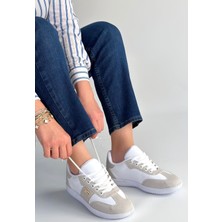 DMR Elegance Lunga Beyaz Cilt Bağcıklı Spor Ayakkabı