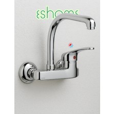 Balık Sırtı Borulu Duvardan Mutfak ve Banyo Lavabo Bataryası Musluğu