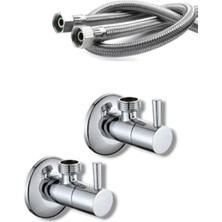 Wc Taharet Seti 2'li Çubuk Kollu Taharet Musluğu Set Flex Hortumlu