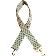 Hobicium Desenli Ayarlanabilir Çanta Askısı – Gold Metal Klipsli, Çapraz Askı Çanta Sapı