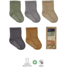 Nacario Mey Ithalat® 5'li Penye Kaymaz Düz Soket Çorap 10121 Yeşil