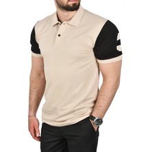 Rizzup Erkek Bej Dar Kesim Pamuklu Polo Yaka Tişört Slim Fit Nefes Alan Kıvrılmaz Polo Yaka Tişört 2503022