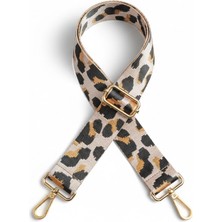 Hobicium Desenli Ayarlanabilir Çanta Askısı – Gold Metal Klipsli, Çapraz Askı Çanta Sapı