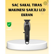 K-Yonlineticaret Profesyonel Tıraş Makinesi LCD Ekranlı Turbo Mod ve Güçlü Motor