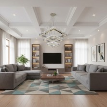 Elizim Home Lighting Kristal Taşlı Uzaktan Kumandalı Ledli Avize