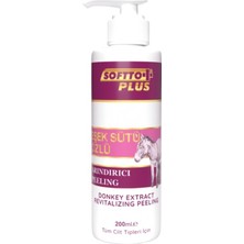 Softto Plus Eşek Sütü Özlü Peeling 200 ml Karma Ciltler İçin Yenileyici Etkili Losyon