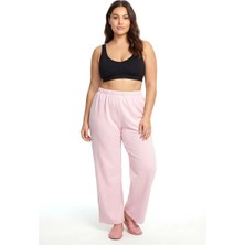 Modaserdem Akbeniz Kadın Pudra Pembe Büyük Beden Cepli Pijama Altı