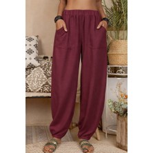 Mericline Kadın Yüksek Bel Cep Detaylı Pantolon