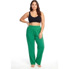 Modaserdem Yeşil Büyük Beden Rahat Kesim Cepli Pijama Altı