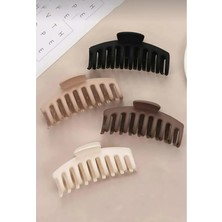 Velora Mandal Toka Kadın Siyah Kahve Kadın Çocuk Mandal Toka, Lastik Toka Seti, Toka Organizer, Toka, Kız Çocuk Toka, Kadife Toka (11CM) 4'lü Set