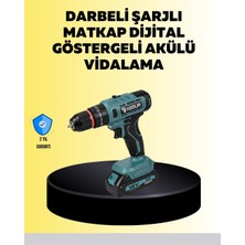 K-Yonlineticaret Dijital Ekranlı Matkap Seti Çift Akülü