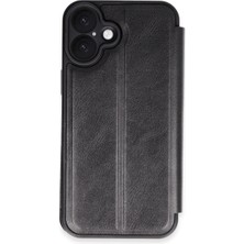 Eco Port iPhone 16 Plus Kılıf Flip Cover - Siyah