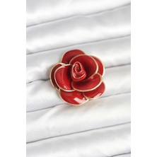 K-Yonlineticaret Kırmızı Gül Model Broş