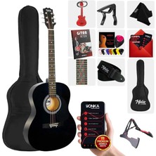 Midex RG-550BK Pack Siyah 40 İnç Akustik Gitar Seti 4/4 Yetişkin