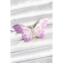 K-Yonlineticaret Lila Renk Kelebek Model Broş