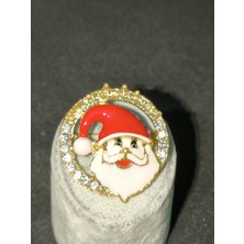 Vulwox Kristal Taşlı Noel Baba Broş