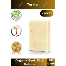 Terrien Home Serisi El Yapımı Doğal Bitkisel 5 Adet Temizleyici Parlak Ciltler Nemlendirici Eşek Sütü Sabunu