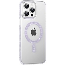 Herşeytrend Joko Apple Iphone 14 Pro Max Move Taşlı Magsafe Kapak - Lila