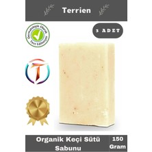 Terrien Home Serisi El Yapımı Doğal Bitkisel 3 Adet Hassas Ciltler Arındırıcı Nemlendirici Keçi Sütü Sabunu