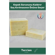 Terrien Home Serisi El Yapımı Bitkisel Organik 1 Adet Saç Cilt Için Faydalı Sarımsak Sabunu