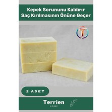 Terrien Home Serisi El Yapımı Bitkisel Organik 2 Adet Saç Cilt Için Faydalı Sarımsak Sabunu