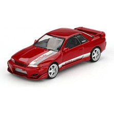 K-Yonlineticaret Mini Gt 1/64 Nissan Skyline Gt R R32 Veilside Combat Red