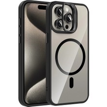 Herşeytrend Joko Apple Iphone 14 Pro Max Remim Lensli Magsafe Standlı Kapak - Siyah