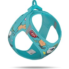 Curli Vest Harness Clasp Air-Mesh LE25 Köpek Göğüs Tasması Turkuaz Small 38,3X43,3 cm