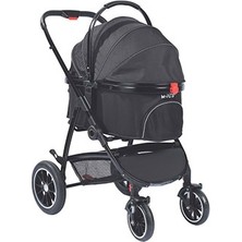 M-Pets Conquest Pet Stroller Kedi ve Köpek Taşıma Arabası Siyah 71X57,5X101 cm