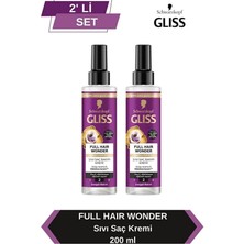 Gliss Full Hair Wonder Dökülme Karşıtı Sıvı Saç Kremi 200 mlx2 Adet