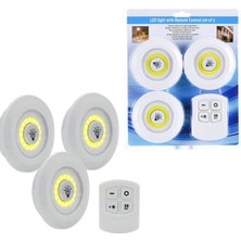 Kyops 3lü Uzaktan Kumandalı Yapışkanlı Kablosuz LED Spot Lambalar - Lisinya