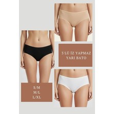 Dorya 3LÜ SET KÜLOT-SİYAH-BEYAZ-TEN DOR2850