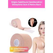 Terrien Premium Suya Terlemeye Dayanıklı Göğüs Sabitleyici Şekillendirici Dikleştirici 5cm 5 Metre Bant