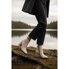 Marina Rosse Kadın Liva Düz Topuklu Kısa Bot