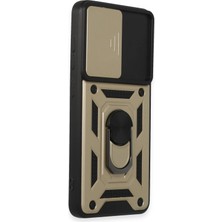 Najmaddin Newface Samsung Galaxy S21 Fe Kılıf Pars Lens Yüzüklü Silikon - Gold