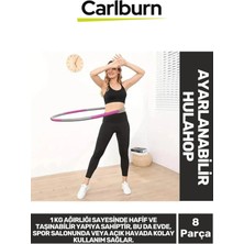 Carlburn Özel Üretim 72-95 cm Taşınabilir Ayarlanabilir Kalori Vücut Spor 8 Parçalı Ayarlanabilir Hula -Hop