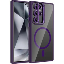 Herşeytrend Joko Samsung Galaxy S24 Ultra Remim Lensli Magsafe Standlı Kapak - Derin Mor