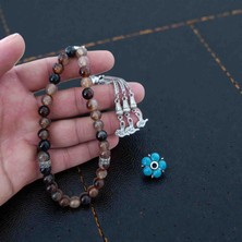 Mga Doğaltaş Kahverengi Akik Tesbih 8mm 33’lük – Doğal Taş Erkek Tesbih – Hakiki Sertifikalı – Hediyelik Tesbih