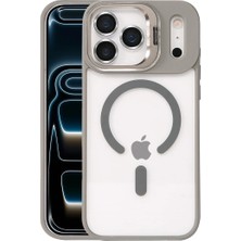 Herşeytrend Joko Apple Iphone 17 Pro Remim Lensli Magsafe Standlı Kapak - Titan Gri