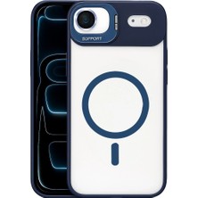 Herşeytrend Joko Apple Iphone 17 Air Remim Lensli Magsafe Standlı Kapak - Lacivert