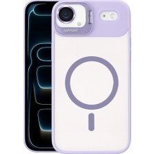 Herşeytrend Joko Apple Iphone 17 Air Remim Lensli Magsafe Standlı Kapak - Lila