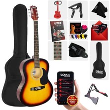 Midex RG-550SB Pack Sunburs 40 İnç Akustik Gitar Seti 4/4 Yetişkin