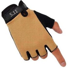 Single Swrod Taktik Eldiven Yarım Parmak Asker Polis Dağcı Avcı Sporcu Kum XL