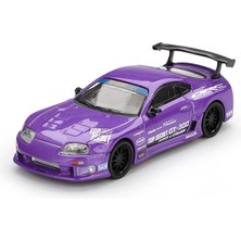 K-Yonlineticaret Mini Gt 1/64 Toyota Supra (A80) Top Secret GT-300 Top Secret Purple Blister Paket