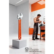 Belle Fusion Mey Ithalat® 10 Inç Kurbağacık Anahtar - Chrome Vanadium Çelik, Ergonomik Izole Saplı Ayarlı Anahtar